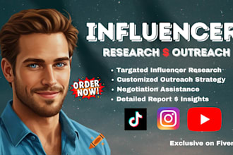 find tiktok, instagram influencers and do influencer outreach for your brand