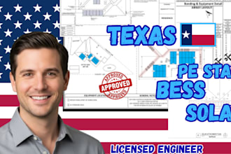 provide texas pe stamp for solar, bess, and structural engineering