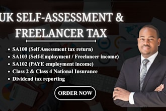 file UK self assessment tax return sa100 sa103 for freelancer self employed