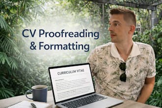 proofread and format your CV in english