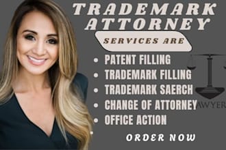 be your licensed US patent trademark attorney trademark registration application