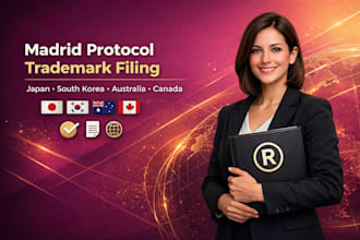 file trademark in japan, south korea, australia, canada via madrid protocol