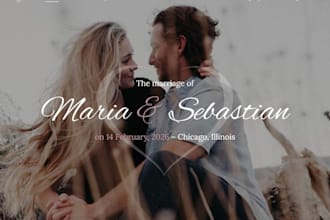 create wedding event website