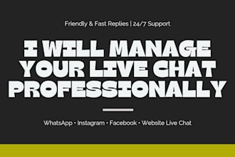 provide online chat support and customer service