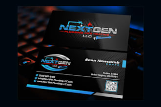 do a professional plumbing business card logo design
