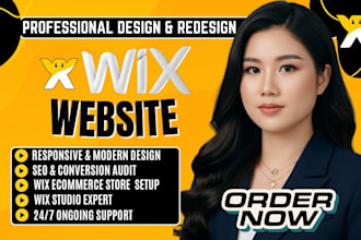 design wix website or do wix redesign for business and ecommerce store