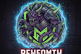 design a fierce and eye catching monster logo for your brand
