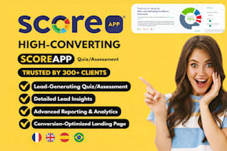 create a lead gen quiz on scoreapp including charts and a PDF report