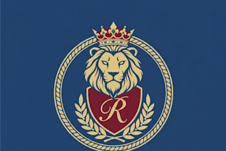 design an elegant and regal logo with royal style for your brand