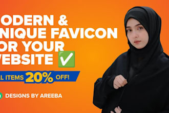 design a modern and unique favicon for your website or brand