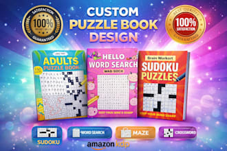 create professional sudoku and word search puzzle books