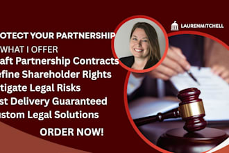create a custom canadian partnership or shareholder agreement for your business