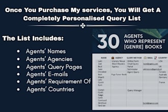 find active literary agent for query letter book proposal and synopsis writing