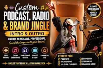 create a custom podcast, radio or brand jingle intro and outro