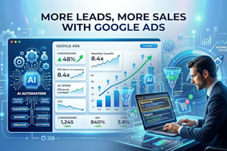 setup and manage ai powered google ads PPC, pay per click, adwords account