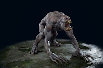 creature character,scary horror,fantasy gameart roblox monster,3d game character