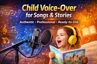 provide professional child voice over for songs, stories, and videos