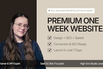 build a one week website in framer or wordpress
