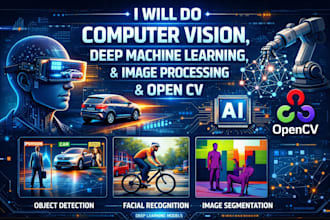 do computer vision, deep machine learning, image processing, and open cv