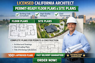 licensed architect permit ready floor plans site plans for residential building