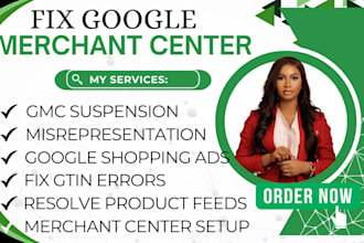 fix gmc suspension, gtin, misrepresentation and shopping ads