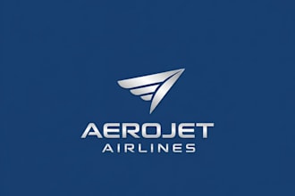 design a modern and professional airline logo for your aviation brand