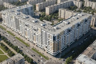 reinvent mixed use property, modern residential complex, exterior render, revit