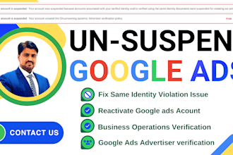 fix google ads suspension using same identity document policy issues