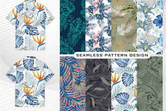 create seamless pattern design for apparel and textile