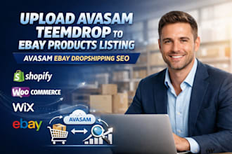upload avasam teemdrop to ebay products listing avasam ebay dropshipping SEO