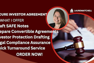 draft safe convertible agreements canadian investors