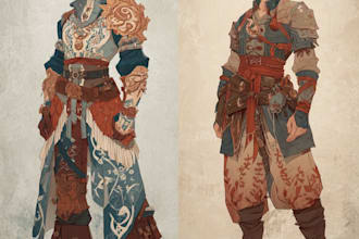 draw your dnd character with one or two outfits