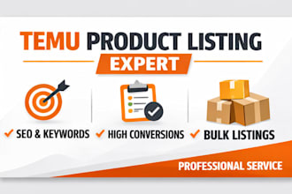 professionally create and optimize temu product listings