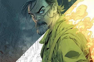 digitally color your comic book, cover or illustration