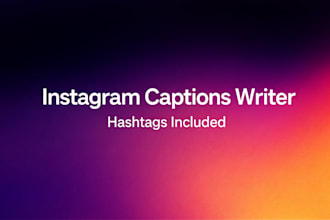 write instagram captions and hashtag for reels