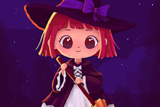 draw a cute character illustration