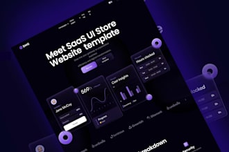 design modern saas website UI UX in figma