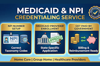 handle medicaid provider enrollment, medical billing, npi application, home care