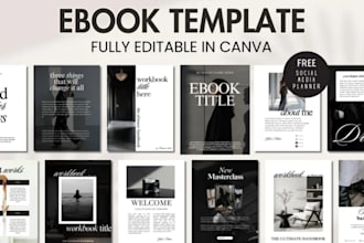 design or redesign your canva ebook, planner, or workbook, create canva ebook