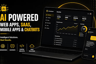 develop ai powered web apps, saas, mobile apps and chatbots