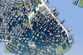 create a premium custom 3d city map poster of any city