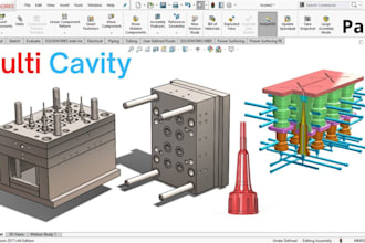 do plastic injection mold design and press tool design in solidworks