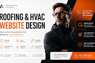 build a custom responsive roofing or hvac landing page website