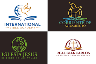 do modern professional christian ministry religious  church logo for you