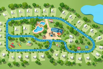 draw 2d, 3d vector maps for campgrounds, rv parks, and property resorts