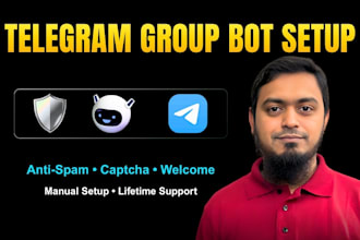 create and setup a professional telegram group bot