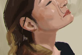 paint digital art in semi realism or painterly style