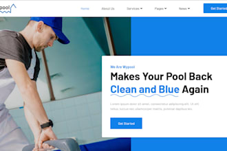 create swimming pool cleaning and maintenance website