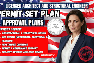 architectural plan, certified architect architect stamp by licensed architect