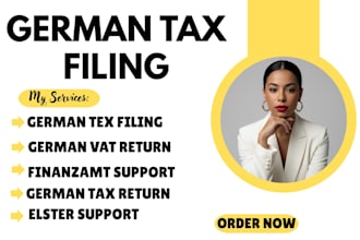 handle german tax filing, vat returns, and corporate tax services